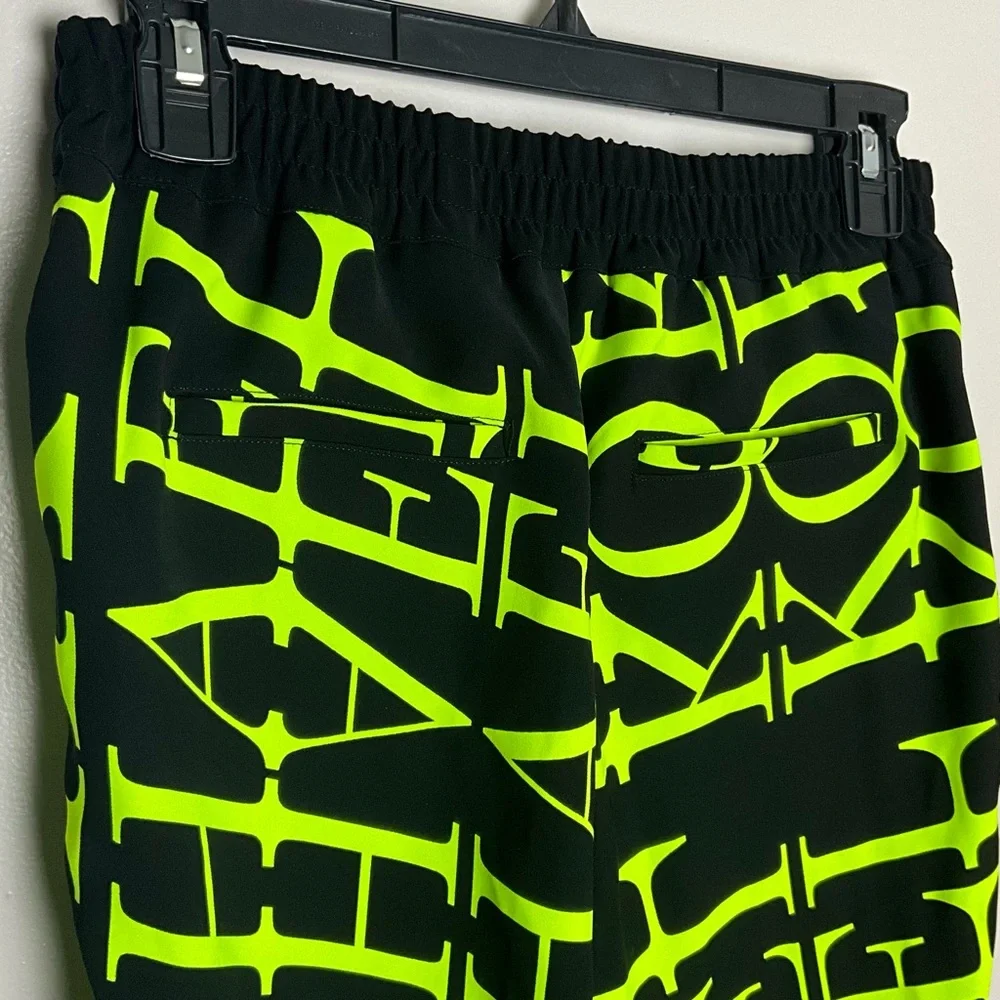 Michael Kors Newsprint Logo Cady Joggers Style #MU93H67BSG - Picture 10 of 13